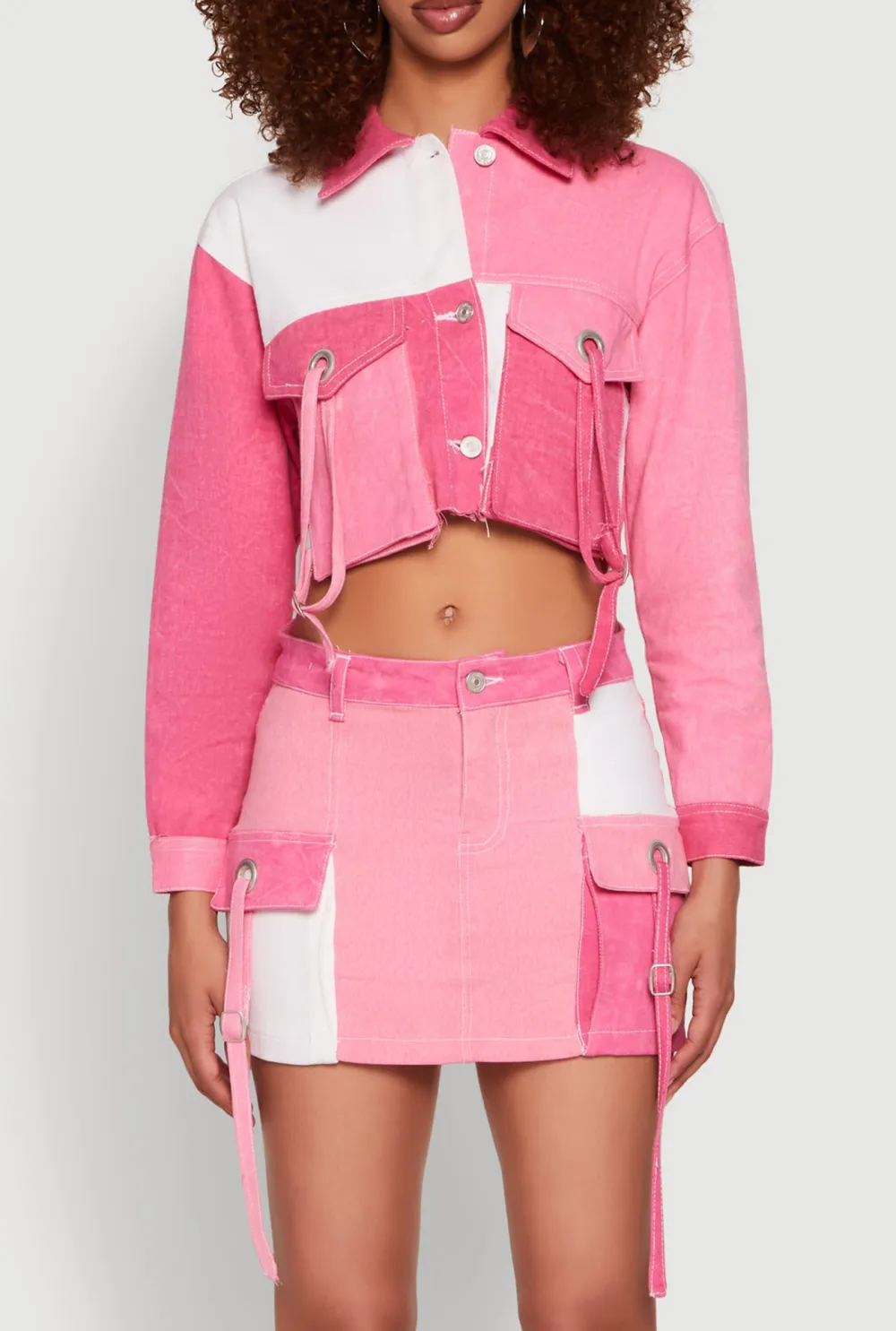 Cotton Color Blocked Jacket