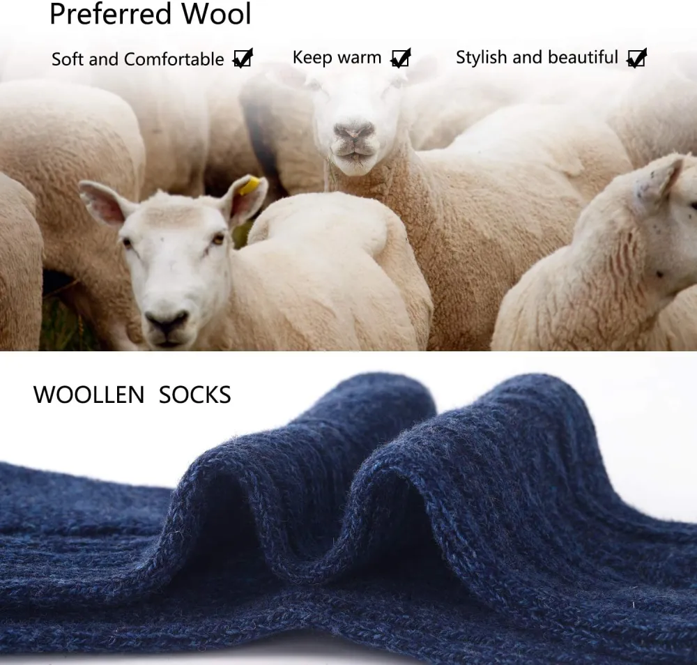 Jeasona Wool Socks for Women Warm Winter Thermal Thick Socks Gifts for Women Mom