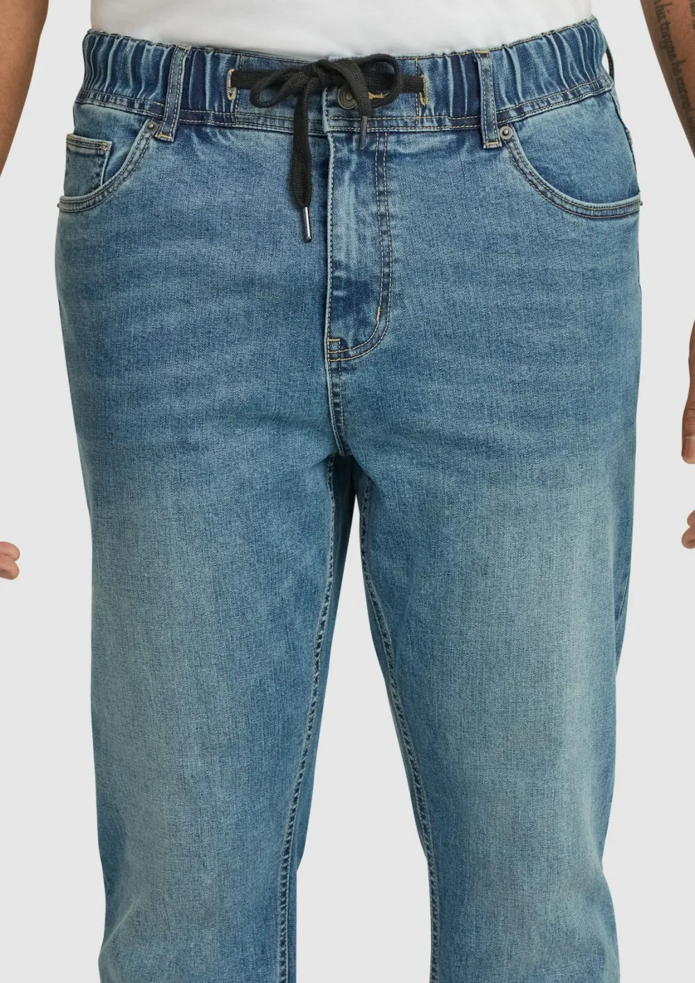 MID WASH DENIM JOGGER