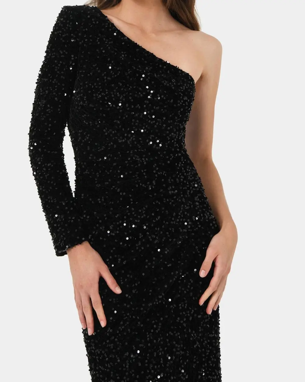 One Shoulder Sequin Dress