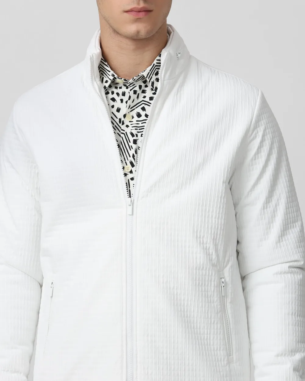Versatile Comfortable Slim-Fit White Jacket