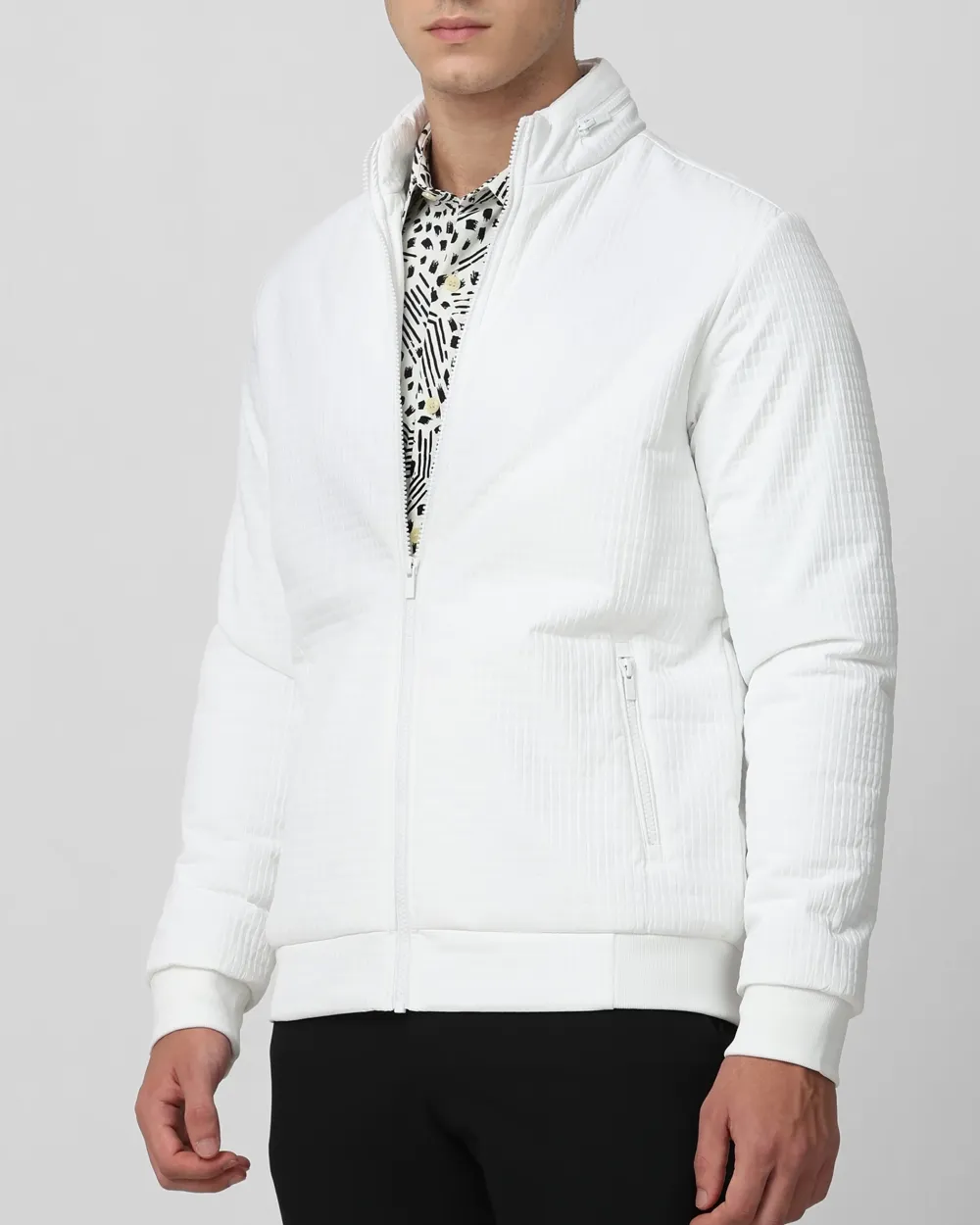 Versatile Comfortable Slim-Fit White Jacket