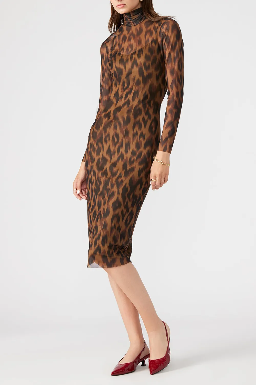EFFORTLESS DRESS LEOPARD