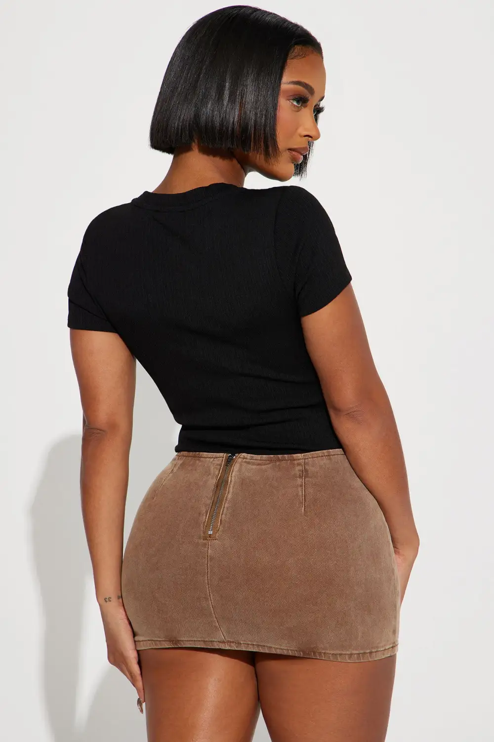 Do It Better Ribbed Bodysuit - Black