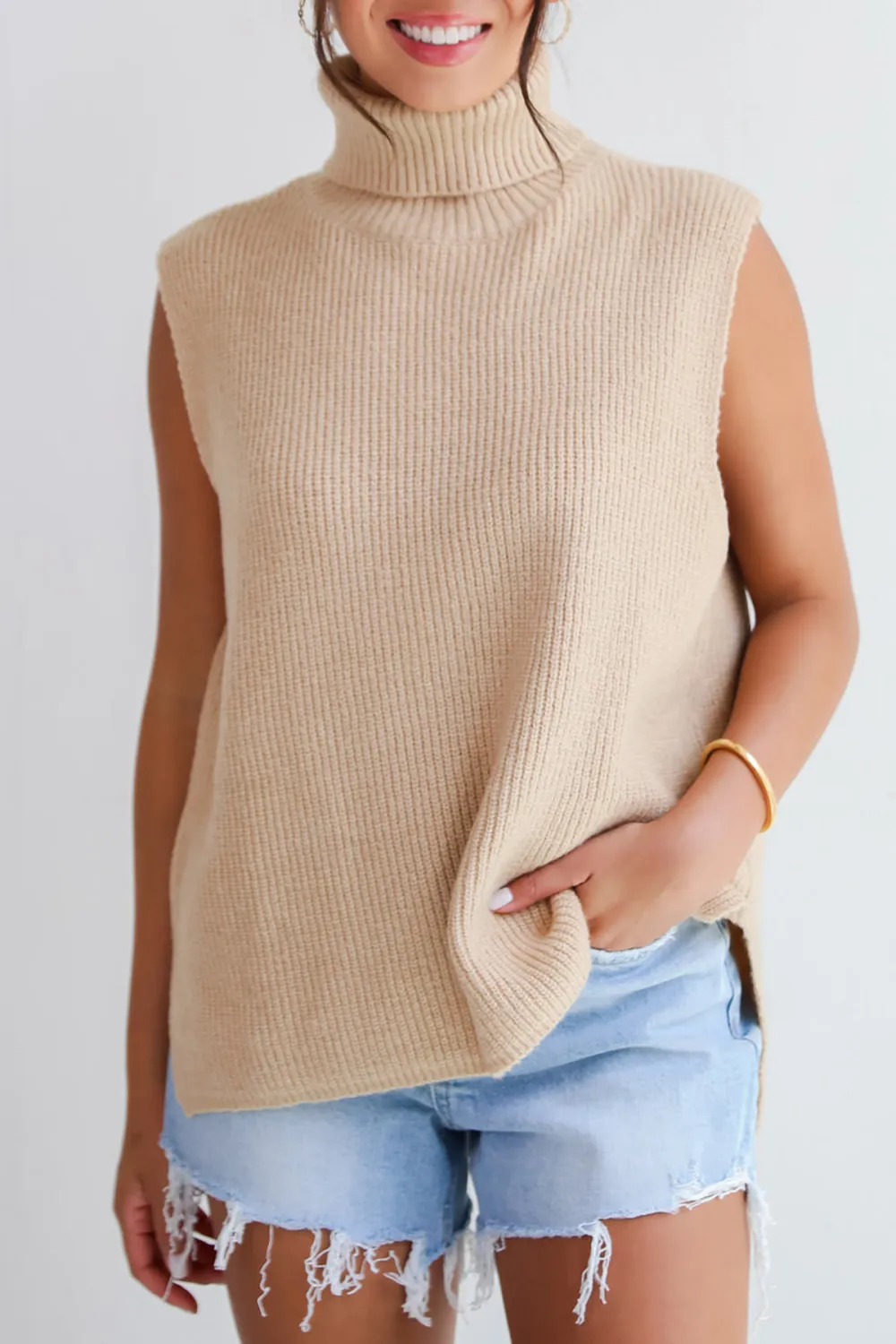Sophisticated Ways Turtleneck Sweater Top