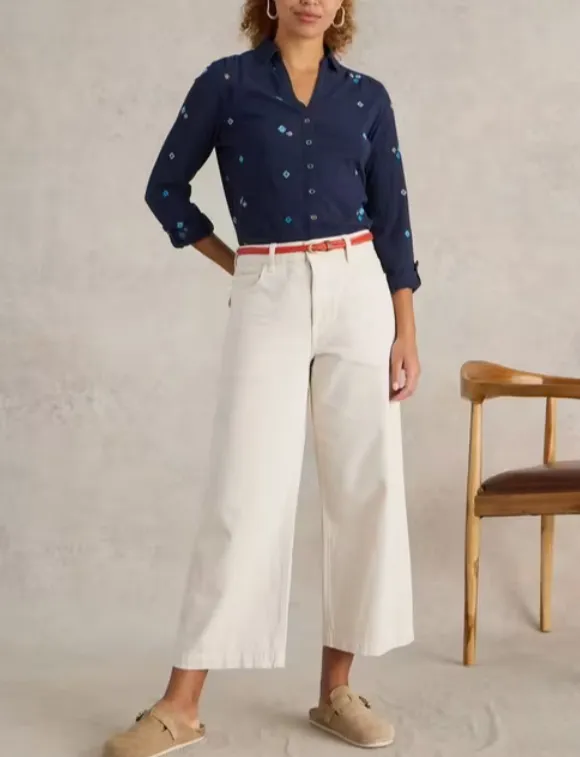 Embroidered Collar Shirt