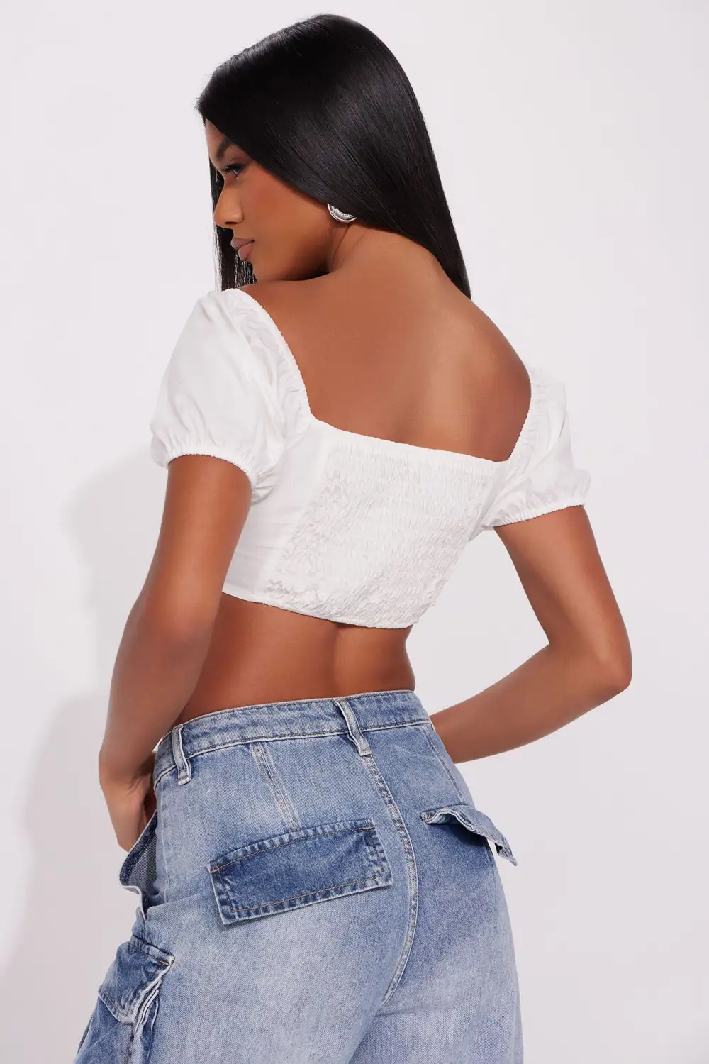 Margotta Poplin Top - White