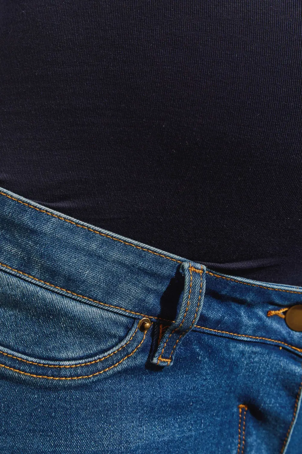 LTS Tall Maternity Mid Blue Distressed AVA Stretch Skinny Jeans