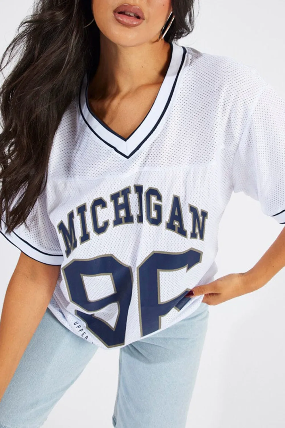 White Sports Tee Short Sleeve