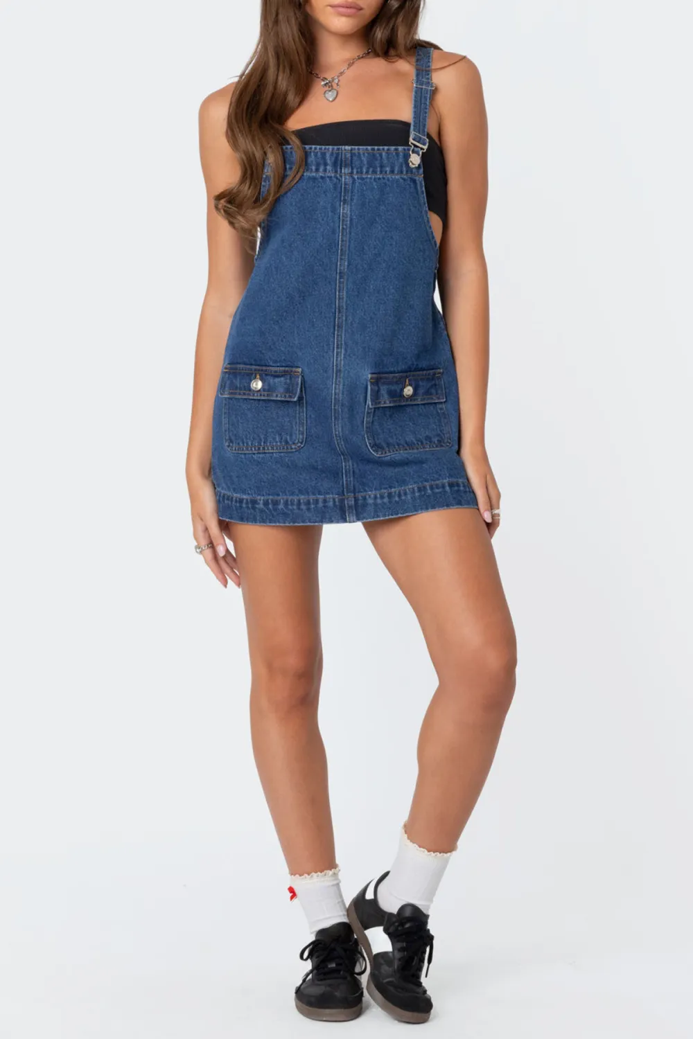 Overall Denim Mini Dress