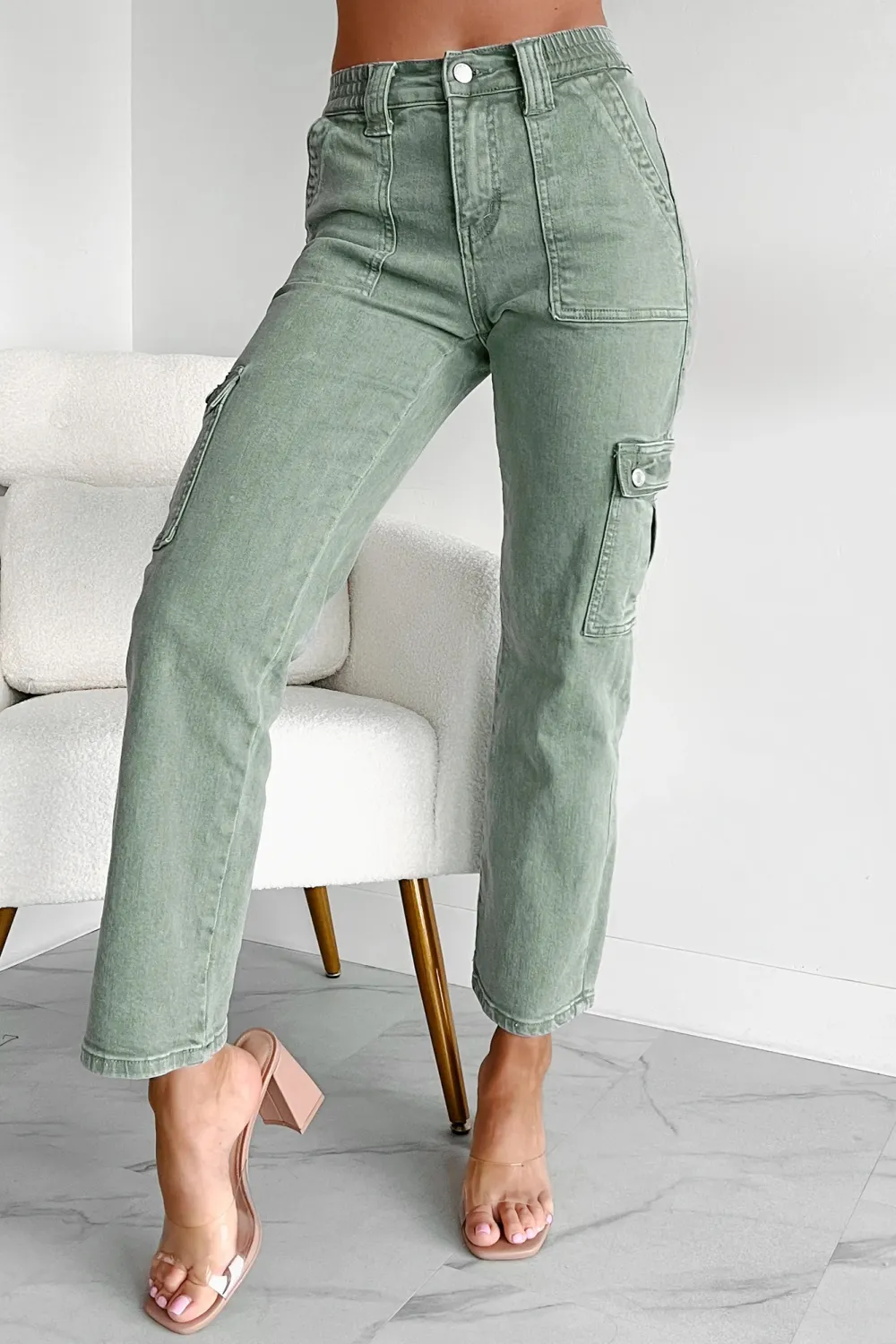 Army Green Work Jeans