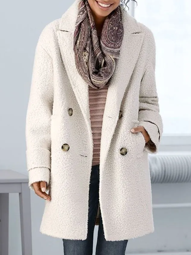 Casual Lambswool Teddy Jacket