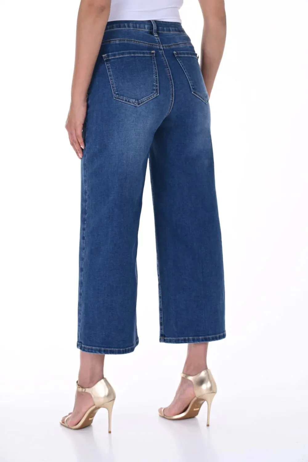 Blue Denim Jeans with Bottom Detail