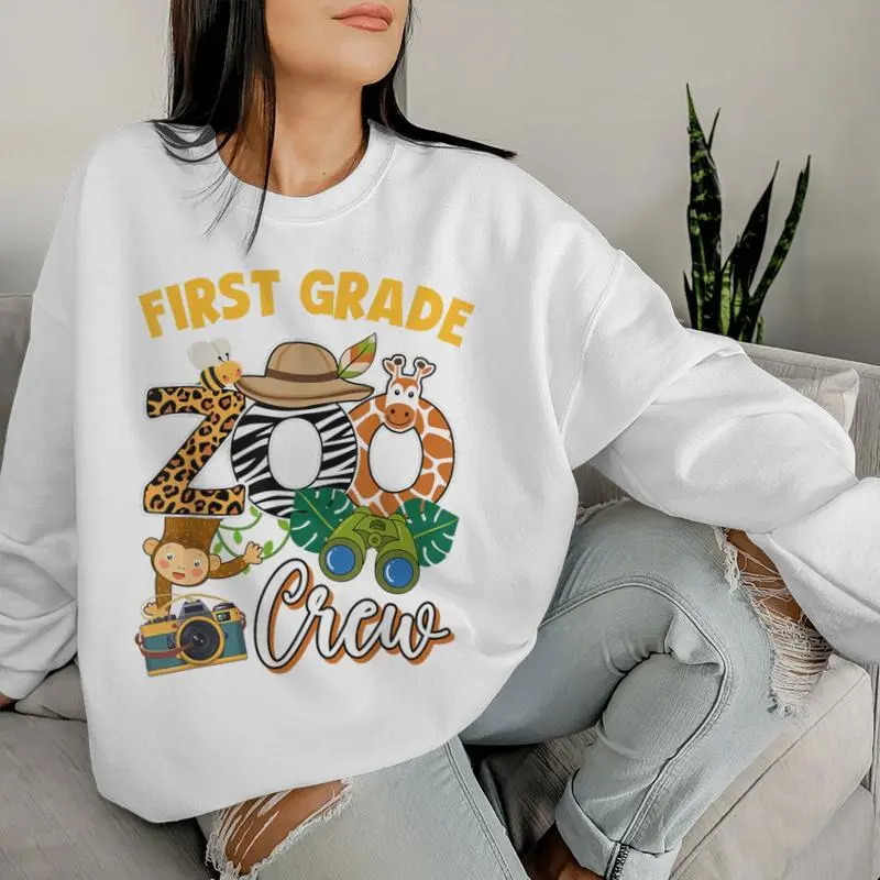 First Grade Zoo Field Trip Squad Matching Teacher Students Women Sweatshirt