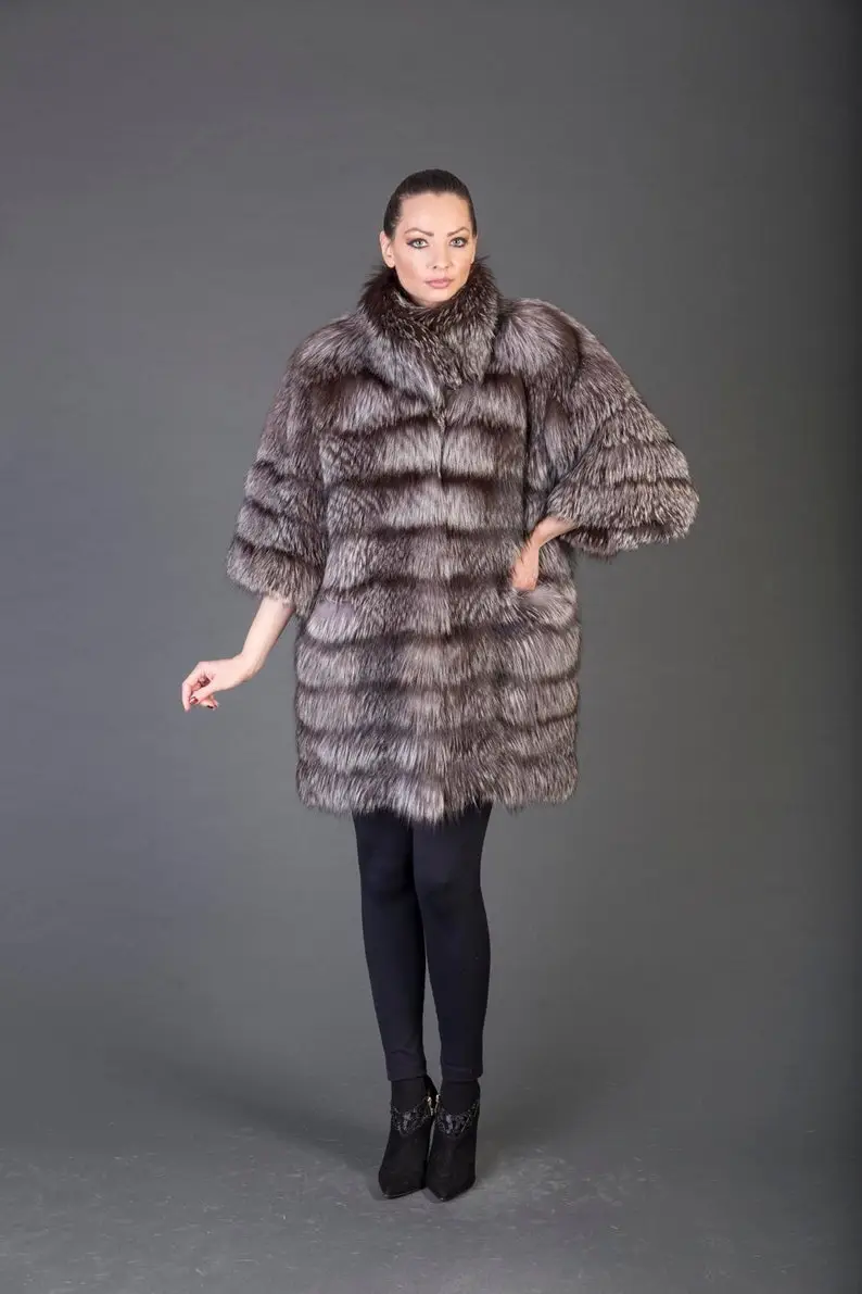 Silver Fox Fur coat