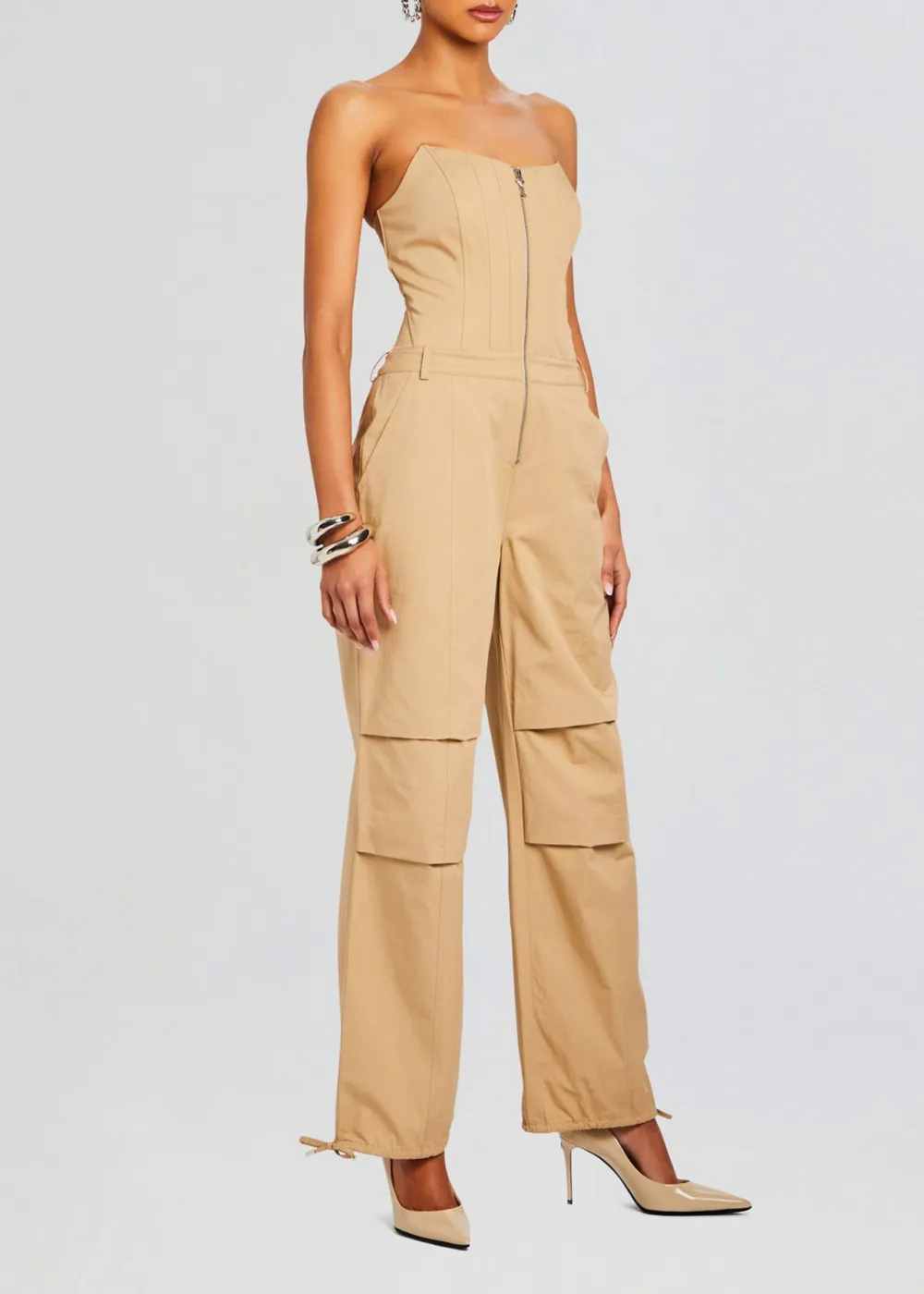 Cargo Zipper Jumpsuit