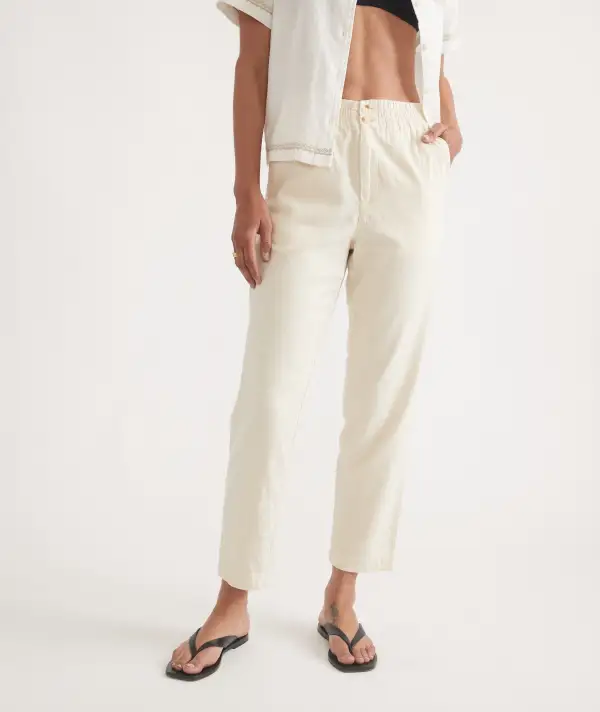 White Cropped Trousers
