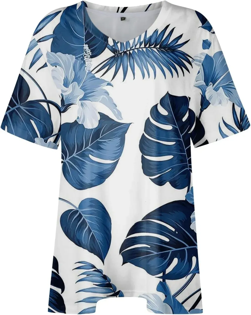 Plus Size Tops for Women Dressy Short Sleeve V Neck Shirts for Women Summer Tops for Women 2024 Floral Print Top