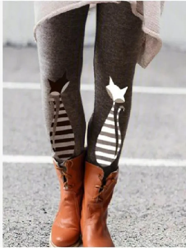 Women's Fleece Lined Leggings Warm Full Length Winter Leggings Print High Elasticity Mid Waist Fashion Designer Halloween Daily 1 2 S M Winter