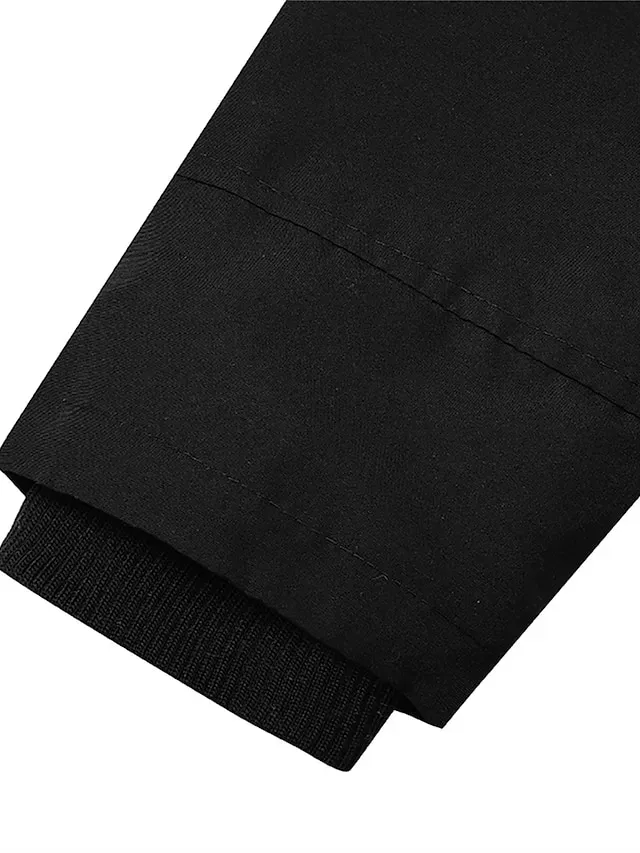 Women's Parka Fleece Lined Puffer Jacket Waterproof Windproof Winter Coat Fall Zipper Hooded Heated Jacket with Pocket Minimalism Outerwear Long Sleeve Black Army