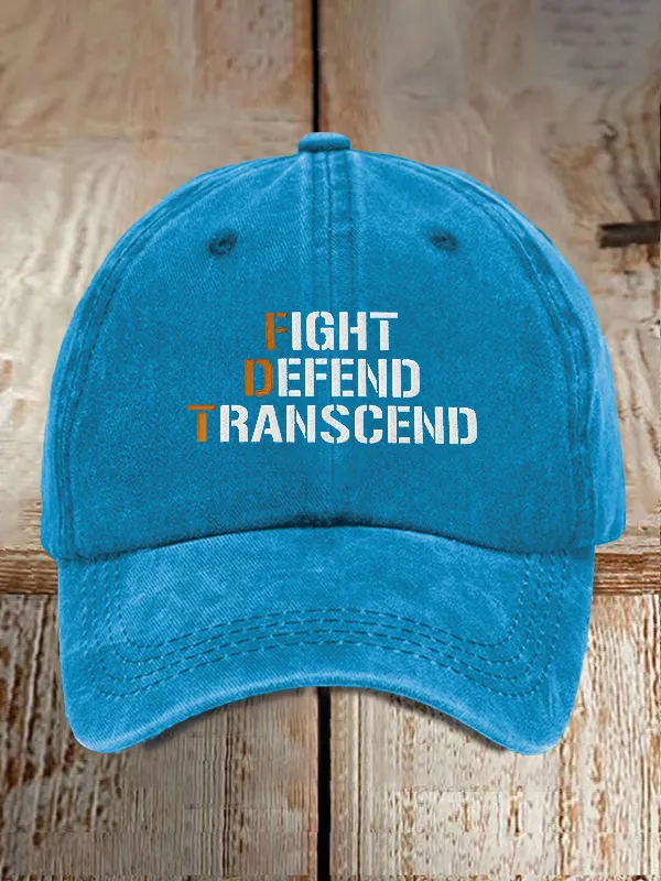 Unisex FDT Fight Defend Transcend Print Baseball Cap