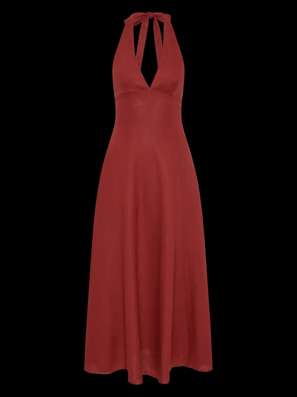 Casual Style Midi Dress Red