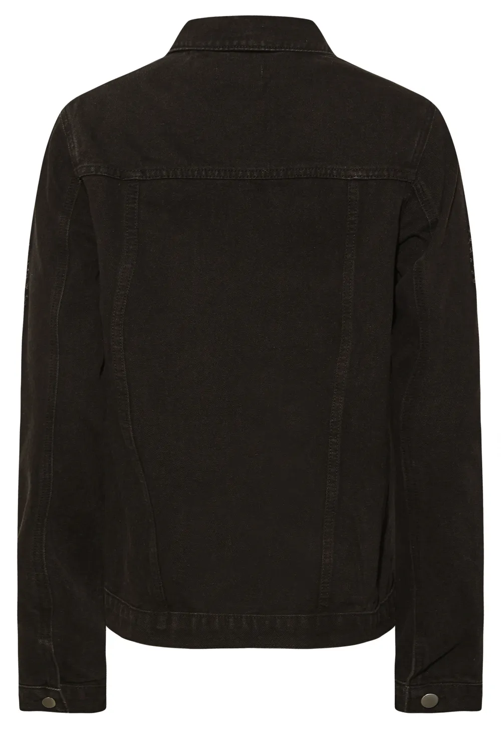 LTS Tall Black Distressed Denim Jacket