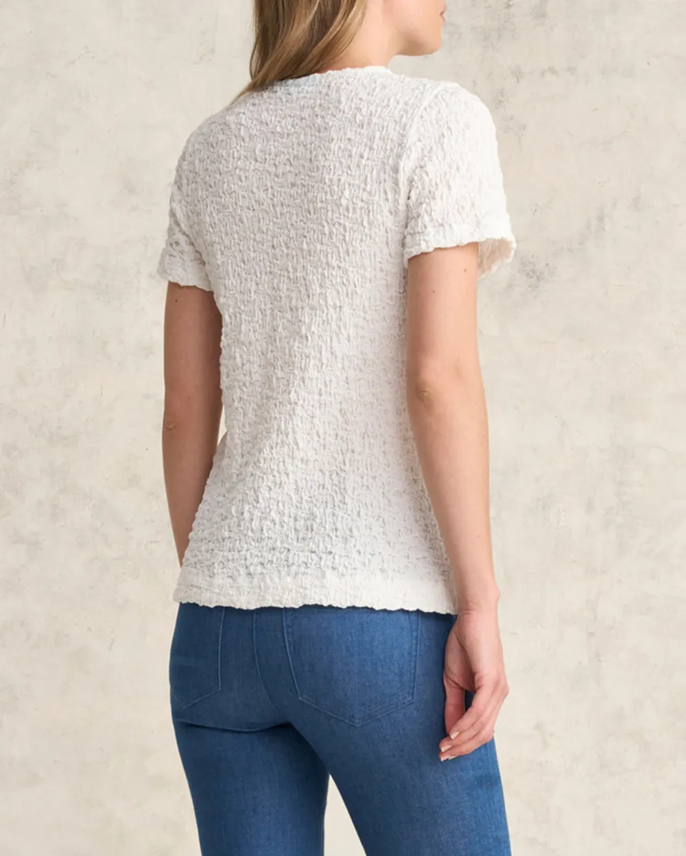 Crinkle Cotton T-Shirt