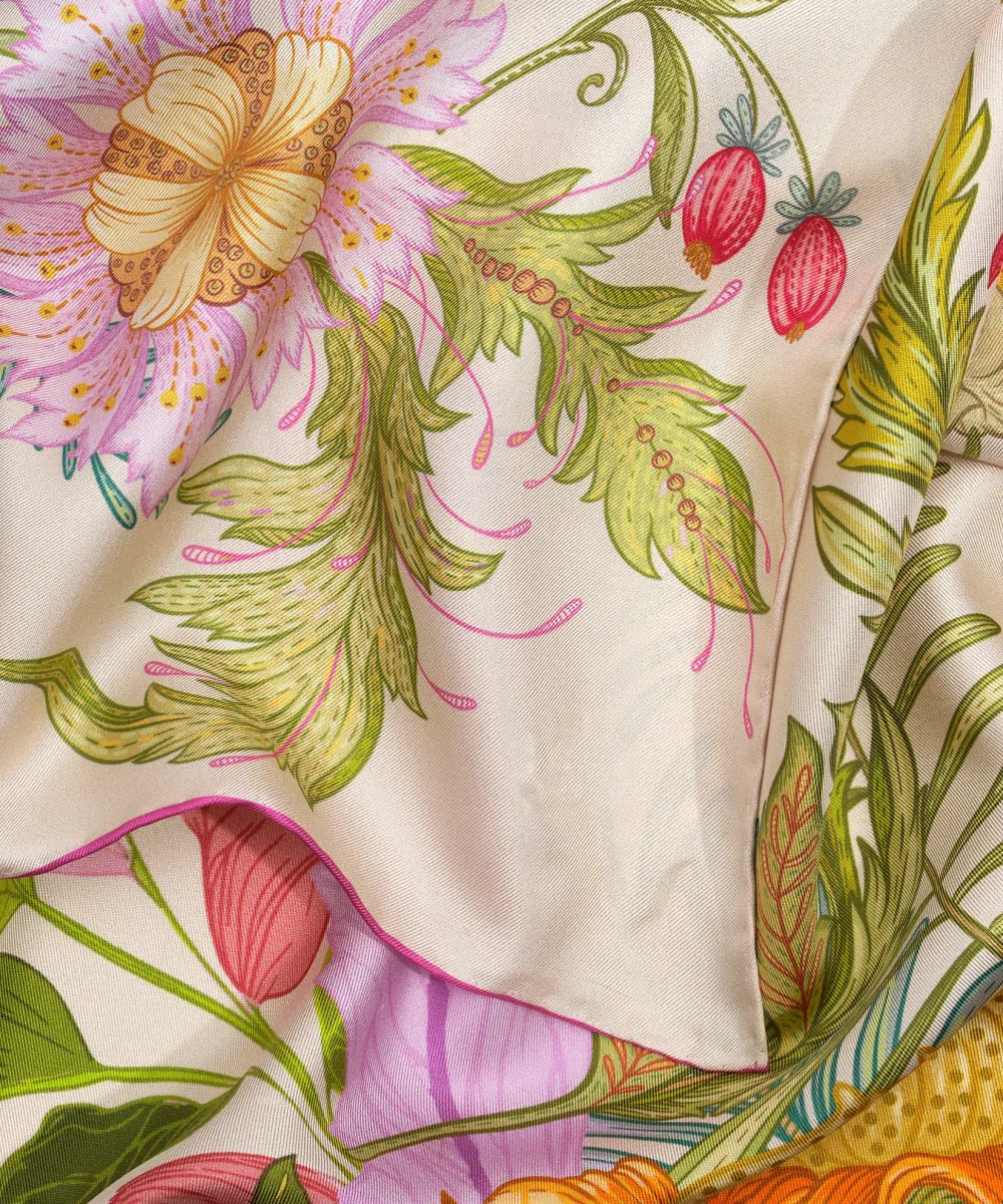 Art Graphic Casual Style Silk Oblong Scarf