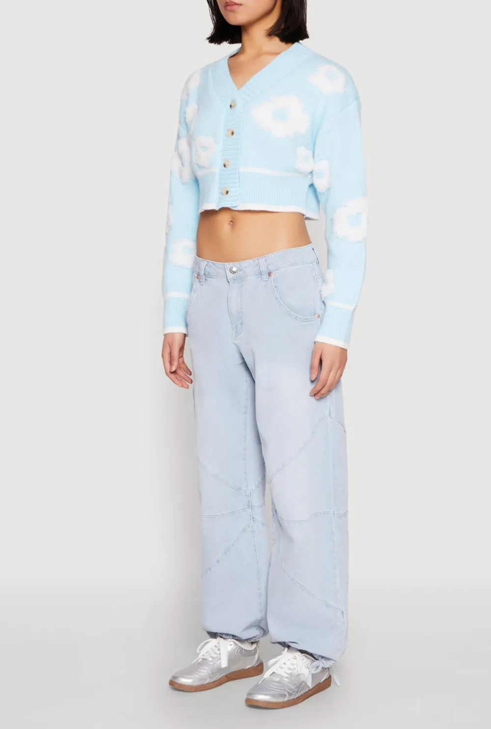 Flower Patterned Cardigan