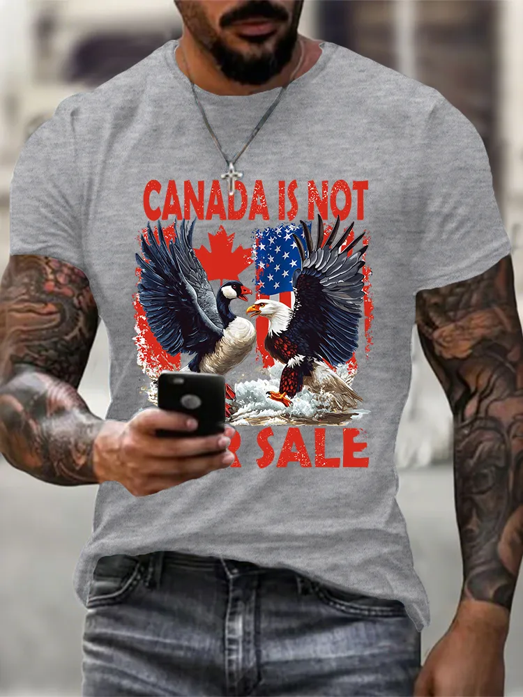 Round-Neck Short-Sleeved Shirt Canada Is Not  For Sale T-Shirt