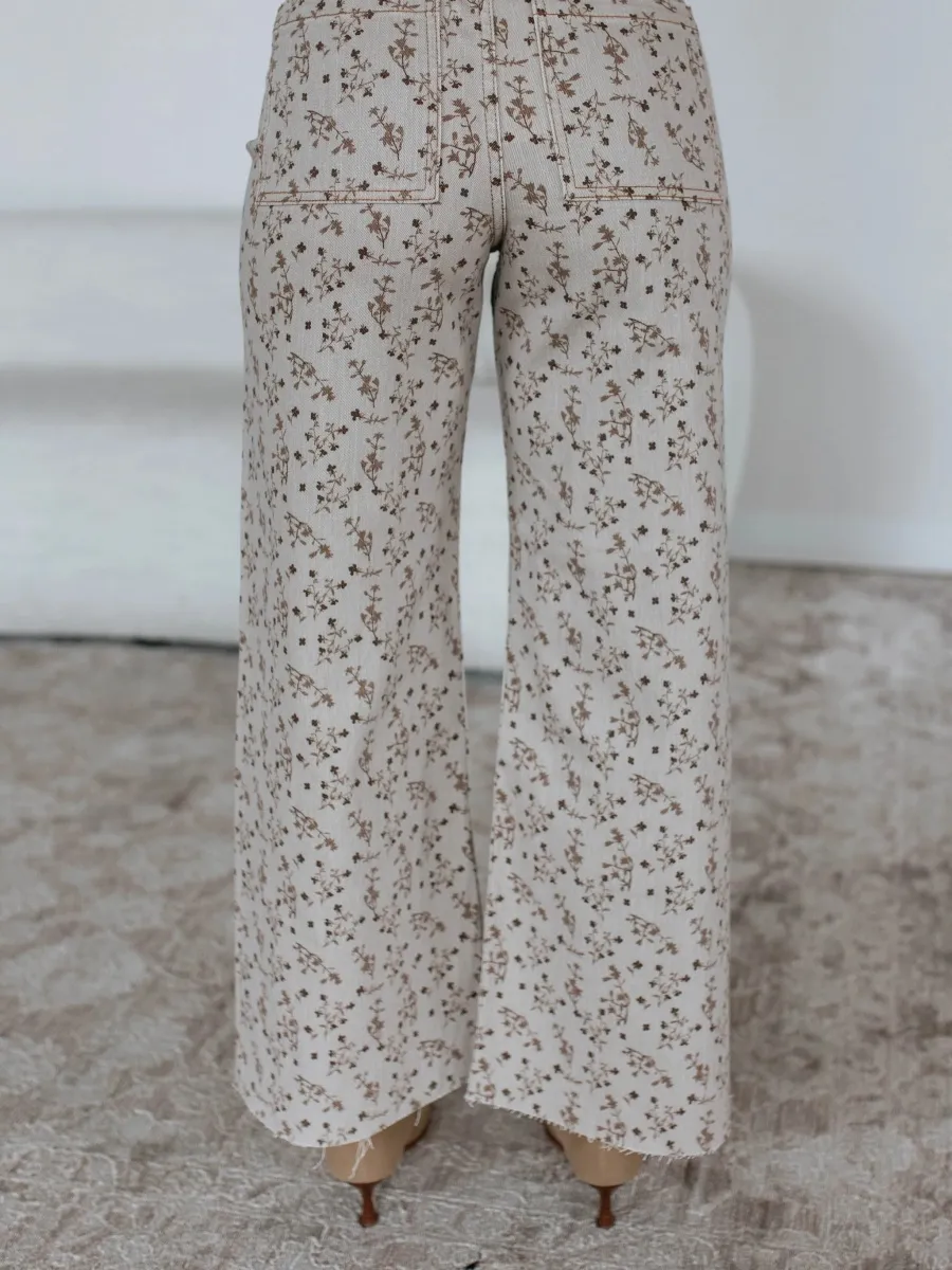 Vintage Floral Print Pants