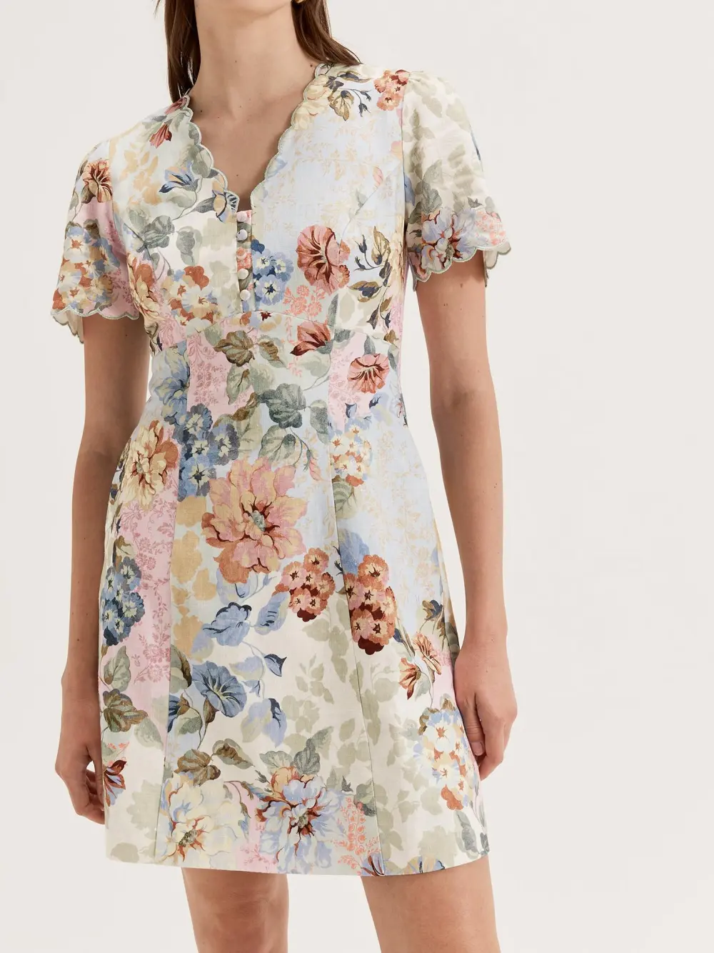Vintage Floral Print Classic Dresses