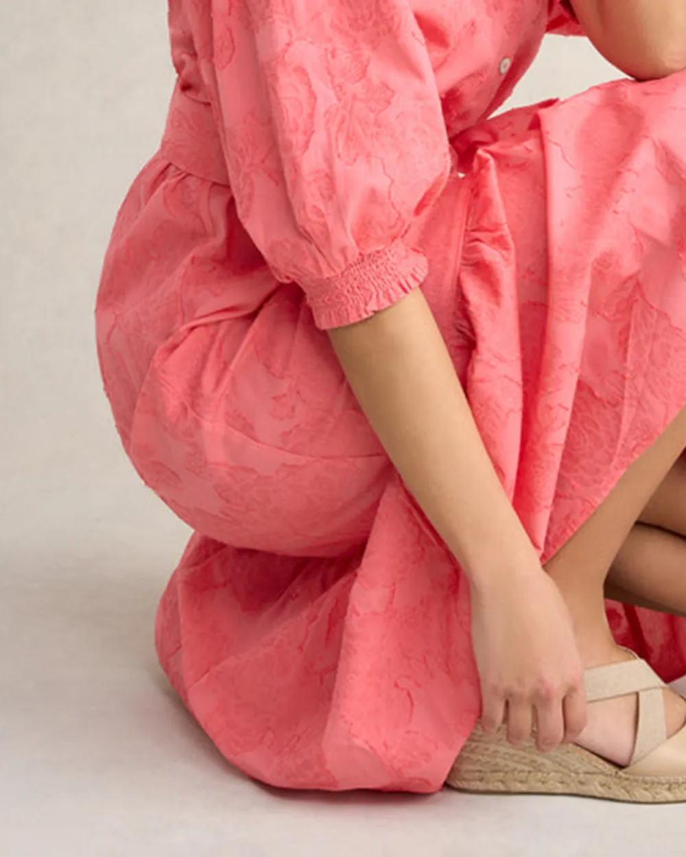 Smock Detail Cotton Dress