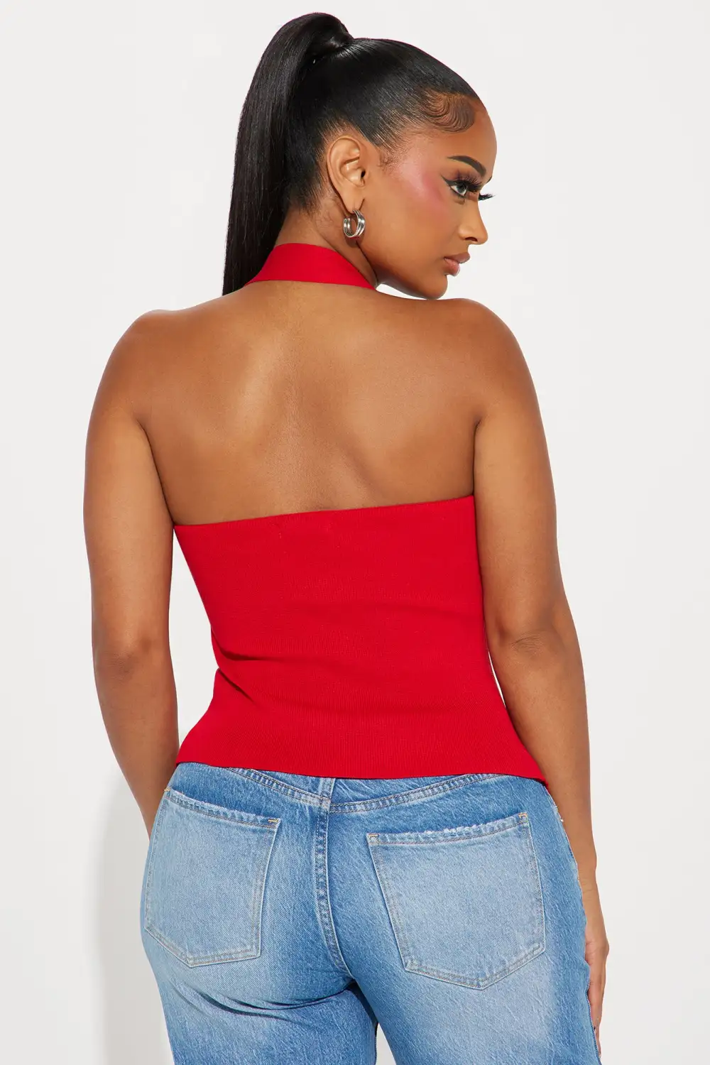 Rosalia Sweater Top - Red
