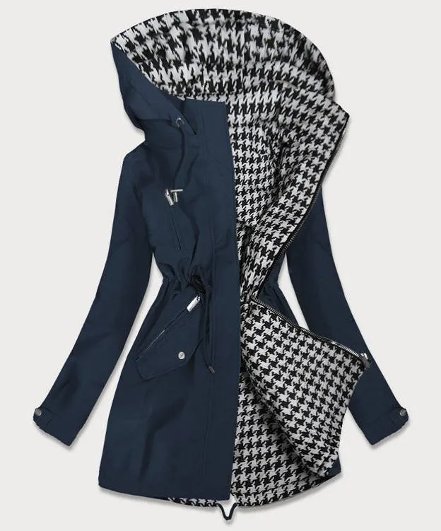 Reversible jacket with a hood