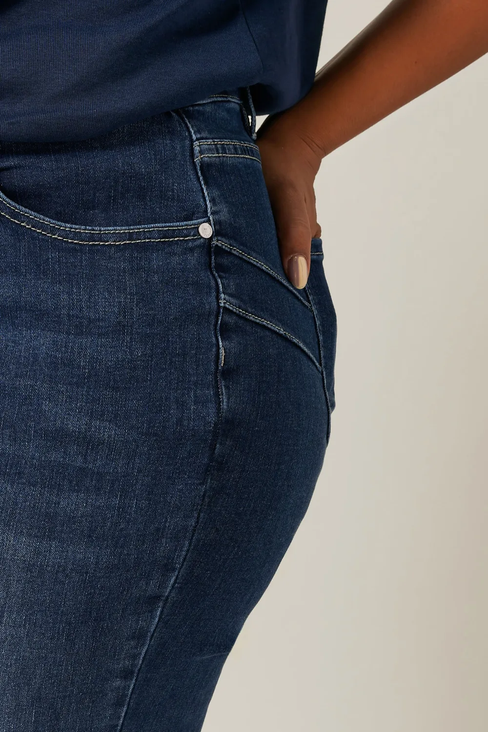 Evans Indigo Blue Stretch Skinny Jeans