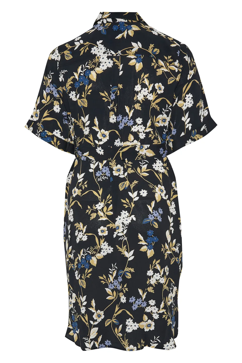 YOURS Curve Black Floral Shirt Dress