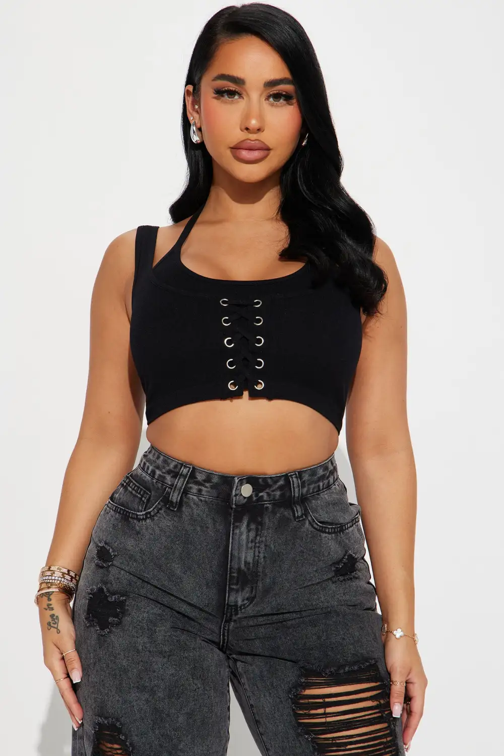Don't Bother Halter Top - Black