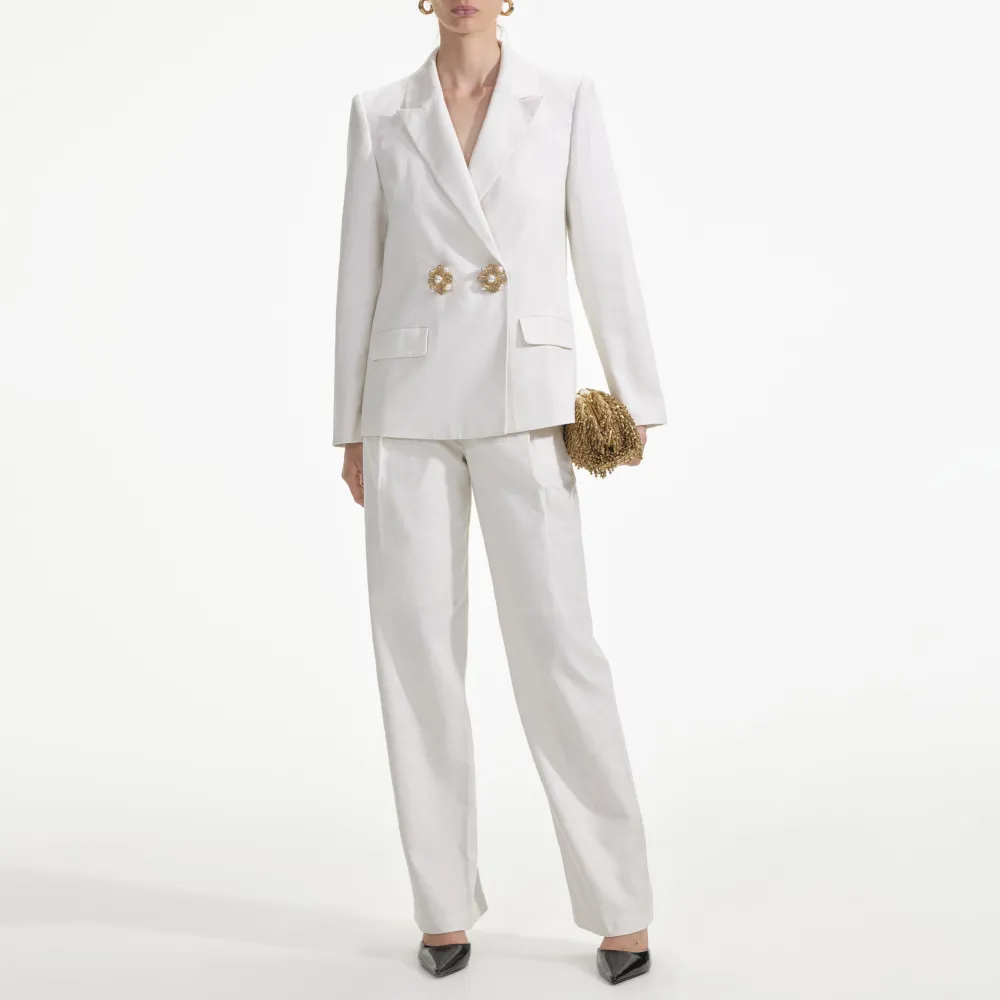 White Linen Trousers