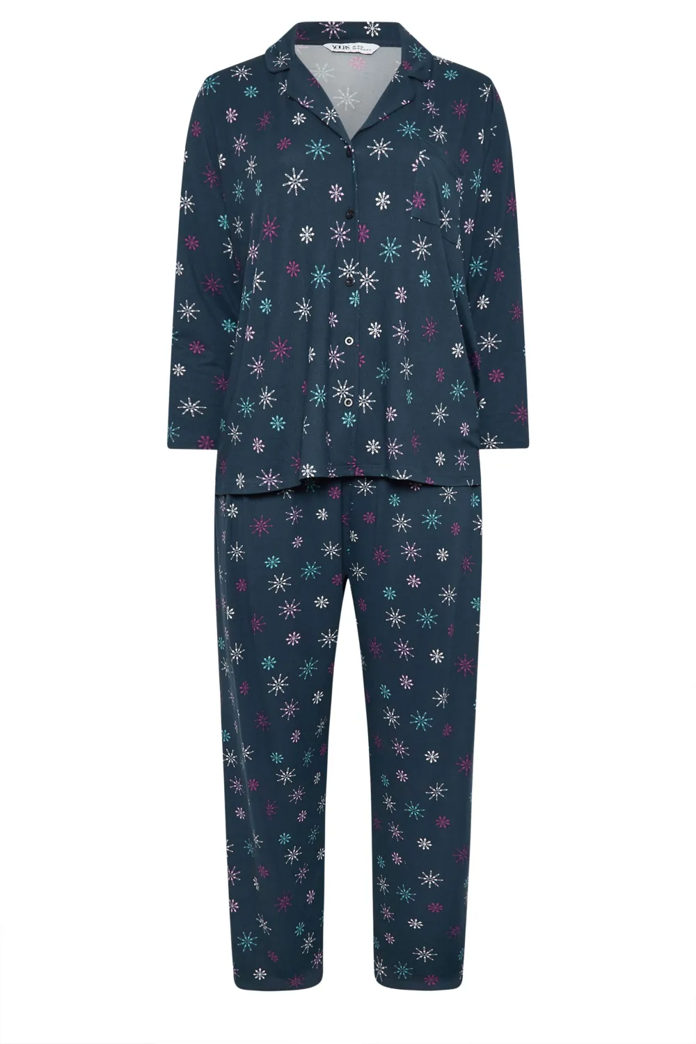 YOURS Curve Red Check Print Soft Touch Pyjama Set