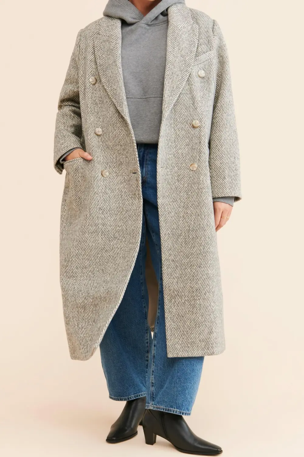 Morana Herringbone Overcoat