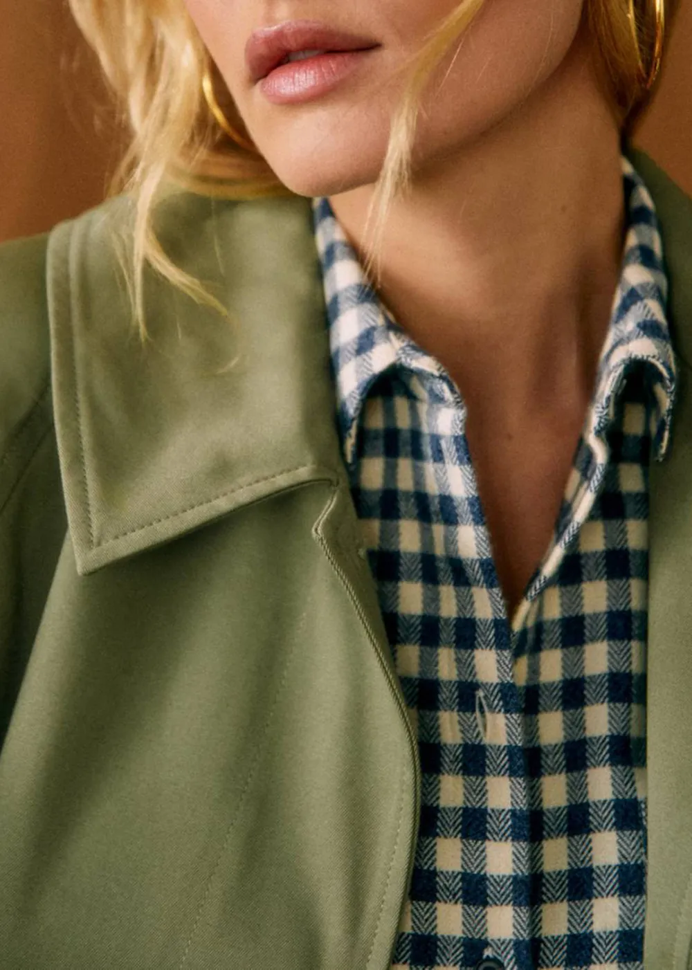 Dark Green Oversized Trench Coat