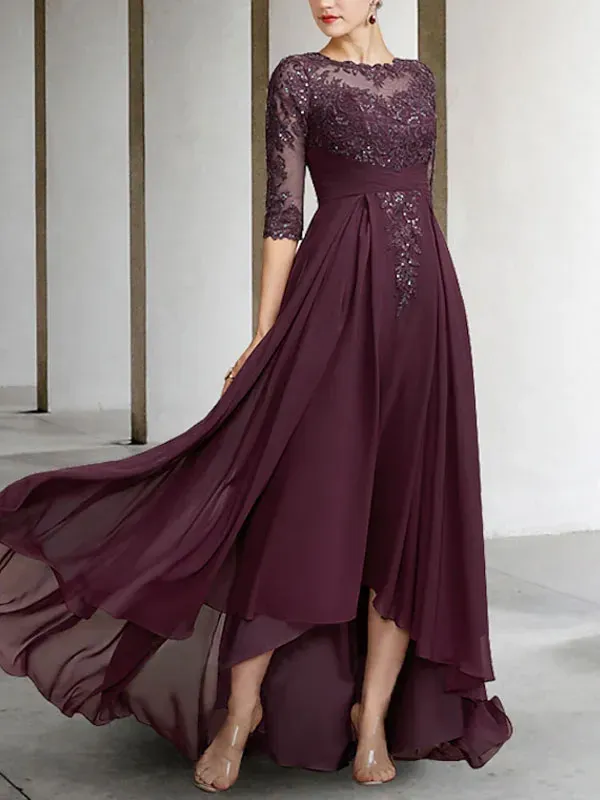 Temperament Lace Mesh Swing Ladies Dress