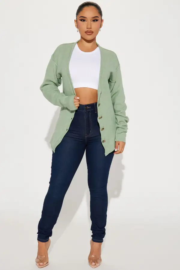 Pure Intentions Cardigan - Sage