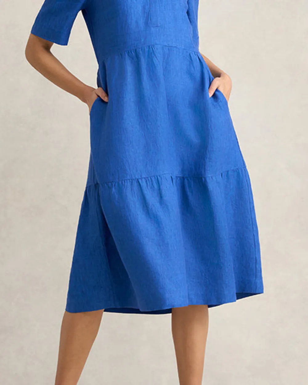 Tiered Linen Dress