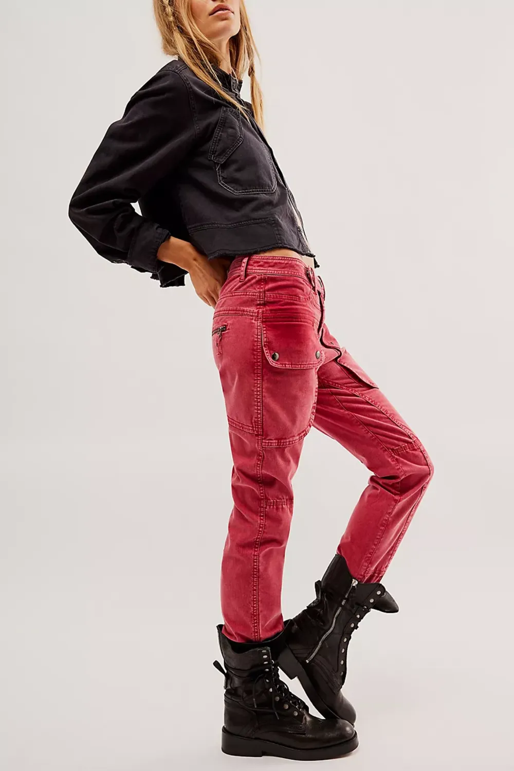 Cargo Pocket Moto Pants