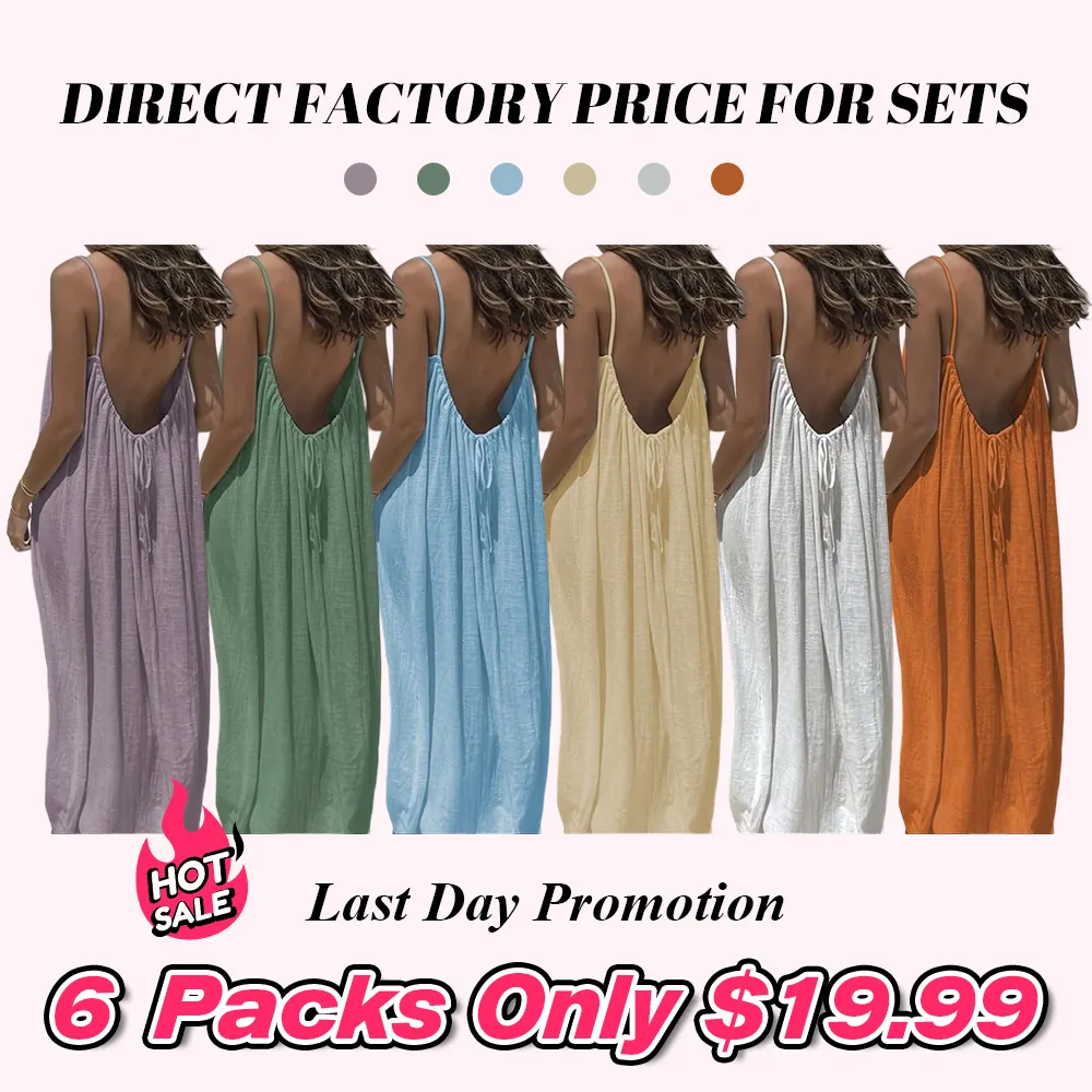 Women's Solid Color Cami Lounge Dress, Elegant Sleeveless Long Dress for Summer, Ladies Sleepwear for Indoor Wear