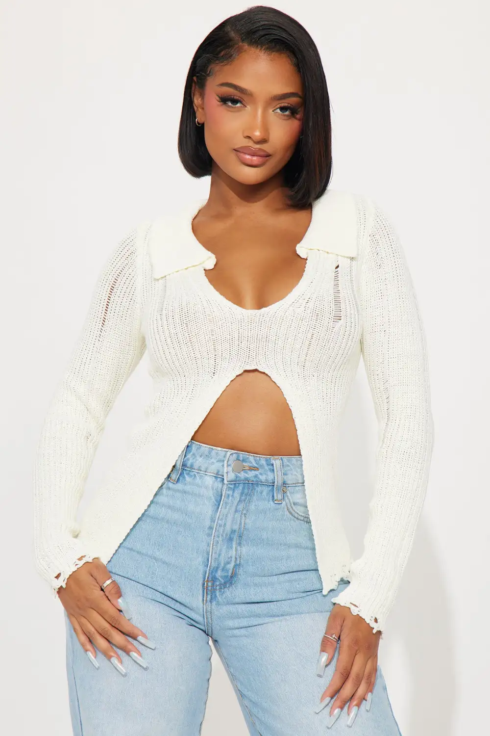 Only Fun And Games Sweater Top - Ivory