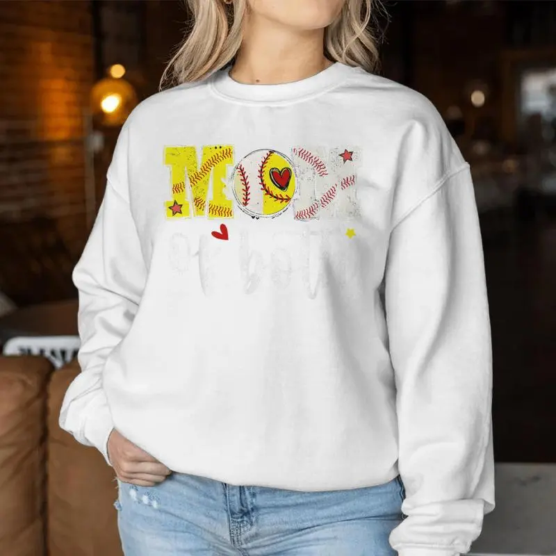 Mom Of Both Baseball Softball Women Sweatshirt
